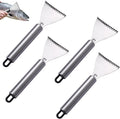 4 Pack Fish Scaler Scale Remover Stainless Steel Rake Teeth Scraping Tool Descaler Knives Scales Cleaning Descaling Scraper for Bream Salmon Fishes Seafood Market Kitchen