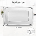 Convection Toaster Oven Replacement Parts for BLACK DECKER 8 Slice Extra Wide Convection Toaster Oven, 14.6×8.8 IN Food Grade Grill Pan Plate Rack Tray Crisper Plate Accessories