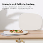 Pizza Stone, 12" x 11" x 0.47" Ceramic Coating & Cordierite Pizza Stones for Oven Grill BBQ, Heavy Duty Non Stick Baking Stone for Pizza & Bread, Unique Shape Design Grilling Stone (White)