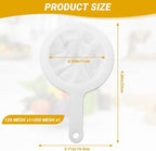 Ultra Fine Mesh Strainer with Handle, 2 Pack, 120/200 Mesh, Strainer Plastic, Small Colander for Kitchen, Nylon Fine Sieve for Nut Milk, Yogurt, Juice, Coffee, Honey, Food, Tea Leaf Filter