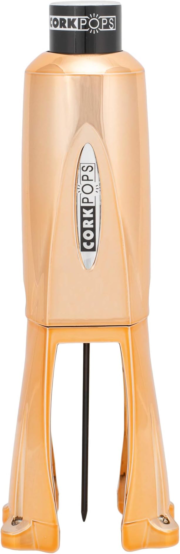Cork Pops Legacy Wine Opener Built-in 4-Blade Foil Cutter Safe Cork Removal, Effortless Push Button Use, Needle Guard for Safety, Low-Pressure Cartridge Opens Up To 60 Bottles