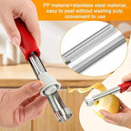 2-In-1 Corer Remover and Apples Peeler, Durable Stainless Steel Fruit Corer Tool for Bell Peppers, Apples, Pears(COLOR:Red)