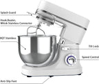800W Stand Mixer 8 QT kitchen Dough Mixers 6+P Adjustable Speed Electric Household Mixers With Bowl,Dough Hook,Whisk And Beater For Baking,Pizza，Cake And Most Home Cooks