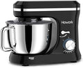 Stand Mixer Electric, 10+p Speeds With 6.5QT Stainless Steel Bowl,Dough Hook, Wire Whip & Beater,for Most Home Cooks(Black)