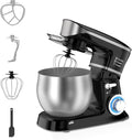 Electric Stand Mixer, Kitchen Mixer 6.5-Quart Tilt-Head, 6 Speeds with Dough Hook, Whisk, Beater, and Splash Guard, Stainless Steel Bowl for Baking—Perfect for Baking Bread, Cookies, Cakes