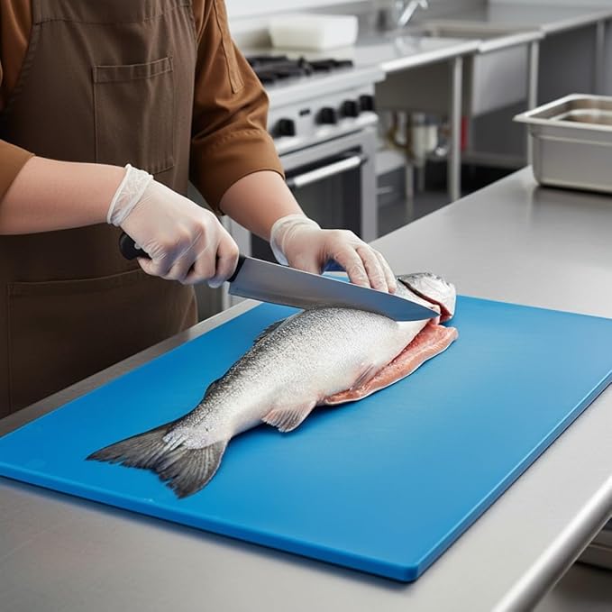 TrueCraftware- Set of 6 Cutting Boards for Kitchen 24" X 18" X 1/2” Assorted Colors- Color Coded Plastic Commercial Chopping Board Anti Slip Surface Dishwasher Safe for Chopping Food Cutting Mat