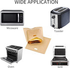 8 Pack Toaster Bags Nonstick Reusable Easy to Clean for Grilled Cheese Sandwiches Toast Bread Snacks (8)