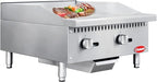 24" Commercial Countertop Griddle, 2 Burners Gas Griddle, 60000 BTU Output, Stainless Steel Flat Top Grill Hot Plate with Natural Gas and Propane Conversion Kit for Restaurant, Food Truck