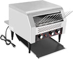 Commercial Stainless Steel Conveyor Toaster - 450 Slices/Hour, 2600W Heavy Duty, Double Heating Tubes for Home & Restaurants