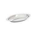Thunder Group SLGT020 Au Gratin Dish, Oval, 20 oz. Capacity, Crumb Groove, Stainless Steel, Mirror-Finish, Pack of 12