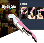 Professional Waiter Corkscrew Wine Openers Set(2PCS), Heavy Duty Stainless Steel Hinges Wine Key for Restaurant Waiters, Sommelier, Bartenders
