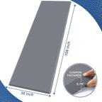 KitchenClouds Kitchen Mat Cushioned Anti Fatigue Rug 30"x108" Water Resistant, Non Slip, Standing and Comfort Desk/Floor Mats for House Sink Office (Grey,0.8inch)