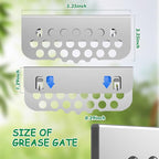 BBQ Tider Griddle Blocker Grease Gate for Blackstone Cooking Tools, 2Pack Grilling Goalie Bbq Mesh Screen Compatible with Many Griddle Accessories(Not For Old-style Long Hook 17" and 22" Blackstone)