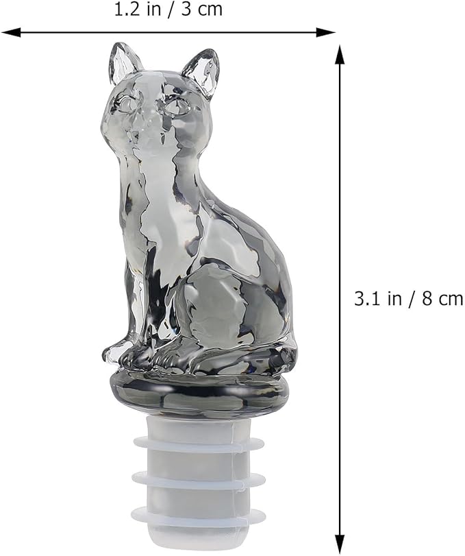 Hemobllo Wine Stoppers, Funny and Reusable Silicone Bottle Stopper, Decorative Cat Design Reusable Sealer Preserver Accessory for Fancy Decors Wine Tools Holiday