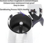 Stainless Steel Moka Pot Espresso Maker,Stovetop Moka Pot, Percolator Coffee Pot,Italian Coffee Maker,Cuban Café Brewing,Greca Coffee Maker (6 CUP)