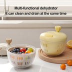 Simple Operation Salad Spinner for Efficiently Washing Your Favorite Vegetables (yellow)