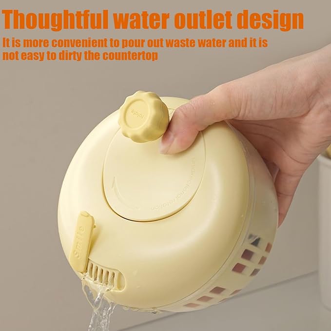 Lettuce Spinner - 800ML Vegetable Washer, Salad Dryer Bowl, Produce Cleaner | Manual Vegetable Spinner with Colander Basket for Fresh Crisp Greens, Kitchen Tool for Home Cooking Outdoor Picnic