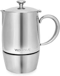 VeoHome Stovetop Espresso Coffee Maker - l Multi-Stove Stainless Steel Induction Moka Pot (300 mL)