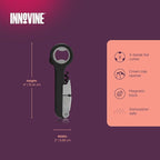 Innovine Waiters Corkscrew Wine Opener, Durable Stainless Steel with Built-in Bottle Opener and 3-Blade Foil Cutter for Bartenders, Home Bar, Kitchen, Outdoor Party, Gifts for Wine Lovers, Set of 1