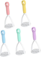 1Pc Random Color Manual Silicone Potato Masher, Cooking Utensils Masher, Mini Potato Masher for Non-Stick Cookware，Potato Mashers，Fruit and Vegetable Tools