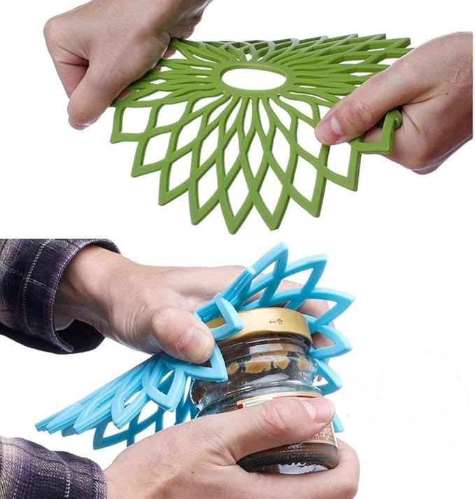 ME.FAN Silicone Trivet Mat - Kitchen Hot Pads for Pots & Dish - Insulated Teapot Trivet - Flexible, Durable, Non-Slip Large Coasters 3 Set Olive Green