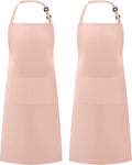Syntus Apron for Men Women, Adjustable Cooking Kitchen Chef Aprons with 2 Pockets, Cotton/Polycotton/Polyester