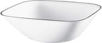 Corelle Vitrelle 18-Piece Service for 6 Dinnerware Set Triple Layer Glass and Chip Resistant, Lightweight Square Plates and Bowls Set, Timber Shadows