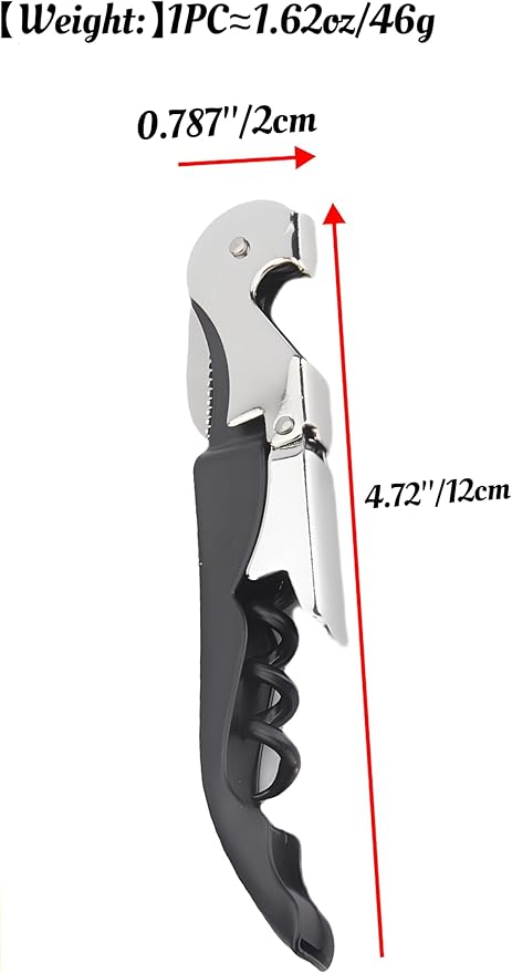 3 Sets Multi-function Wine Bottle Openers/Beer Bottle Openers, Professional Waiter Corkscrew Wine Openers(Black)