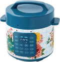 The Woman 6-Quart Electric Pressure Cooker with Touch Control Display & Locking Lid,Multi-Use,Keep Warm, Tempered Glass Lid (Fancy Flourish)