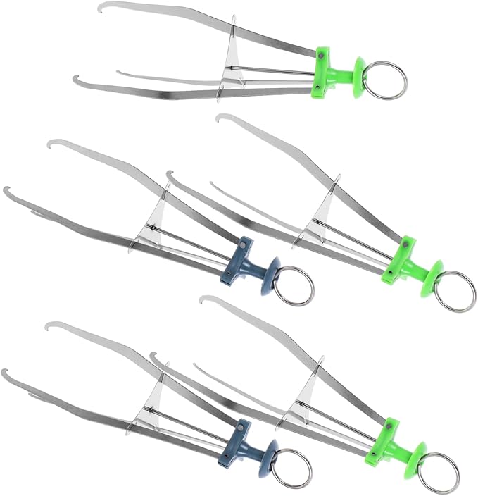 5pcs Anti-Scald Bowl Gripper Clip Set Heat Resistant Metal Hot Plate Lifter Kitchen Cooking Tool for Safe Serving and Handling of Hot Dishes Random Color