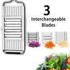 Multifunctional Peelers，Vegetable slicer,Hanging Grater Peeler Kitchen Accessories Slicer 304 Stainless Steel Peeling Tool Machine for Household Kitchen Fruits and Vegetables Kitchen Gadgets (Silver)