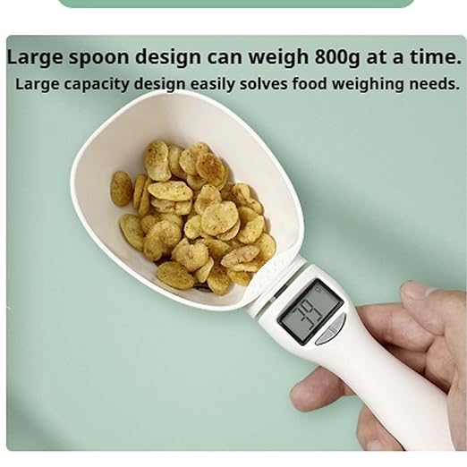 2026 New Electronic Measuring Spoon with Conversion,Digital Measuring Spoon Scale,800g / 0.1g High Precision with LCD Screen,Household Weighing Portable Tool for Pet Dog Cat Food (1SET)