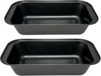 Large Non-Stick Loaf Pan 2 Pack, Carbon Steel Bread Baking Pan, Easy Release & Dishwasher Safe, 10” x 5” x 2.5”