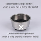 CAPFEI 51mm Pressurized Filter Basket Compatible with Gevi/CASABREWS/CAPRESSO - Dual Wall Filter Basket - 2 Cups Capacity