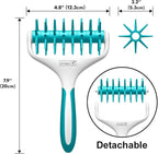 Orblue Pizza Dough Docker, Pastry Roller with Spikes, Pizza Docking Tool for Home & Commercial Kitchen - Pizza Making Accessories that Prevent Dough from Blistering, Aqua
