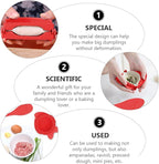 BESPORTBLE 2 Sets Dumpling Maker Molds with Spoons Red Manual Dumpling Skin Press Kitchen Gadget for Homemade Chinese and Pastry Wrappers Cooking Tool Set