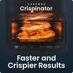 Chefman Crispinator Air Fryer 7-in-1 with 8 Qt Capacity, 450°F Max Temp & TurboFry Pro Technology for Fast, Even Results, Bake, Broil, Dehydrate, Viewing Window, Nonstick Ceramic-Coated Basket