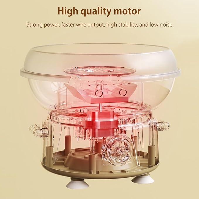 Cotton Candy Machine for Kids & Family, Mini Cotton Candy Maker with 10 Sticks & Sugar Scoop, Home Birthday Family Party Christmas Gift