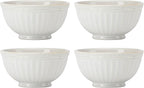 Lenox 895719 French Perle Groove All-Purpose Bowls, Set Of 4 White