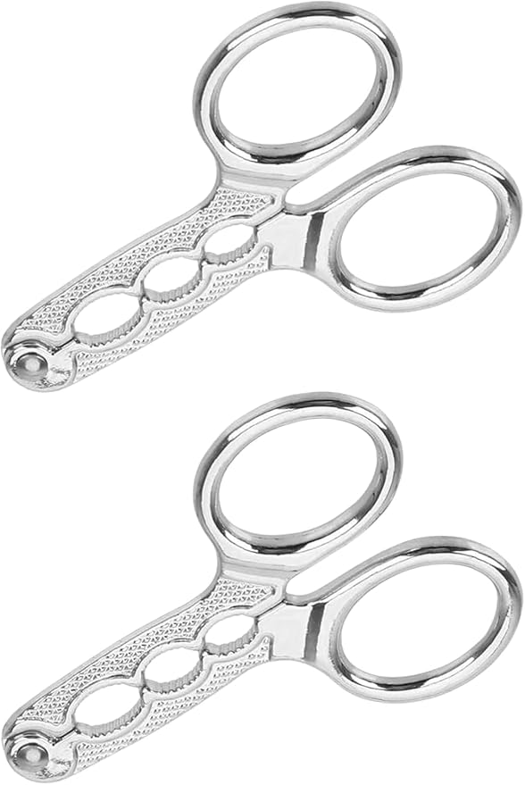 2Pcs Nut Crackers Nuts Pistachio Sheller Opener Kitchen Tools Stainless Steel Nutcracker Multi-Function Walnut Pine Sheller Opener Specialty Gadgets