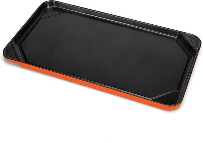 All American 1930 - Ultimate Flat Griddle with Ceramic Non-Stick Coating - Saffron Orange - Durable & PFAS Free - For Easy, Prep, Cooking, & Cleaning - Made in the USA