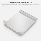 Stanbroil Stainless Steel Flat Top Griddle for Gas Grill Side Burner, Universal Stove Top Griddle for Most Gas Grill Side Burner, 11 in. x 13 in.