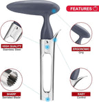 SCHVUBENR Premium Apple Corer Tool - Easy to Use and Clean - Sturdy Apple Remover with Sharp Serrated Tips - Stainless Steel Corers for Apple and Pear - Core Fruits with Ease(Silver)