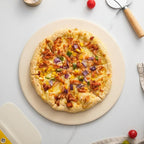 Pizza Stone for Oven and Grill, Heavy Duty Cordierite Baking Pan, Round Baking Stone for Bread, Cookie, 12 Inch