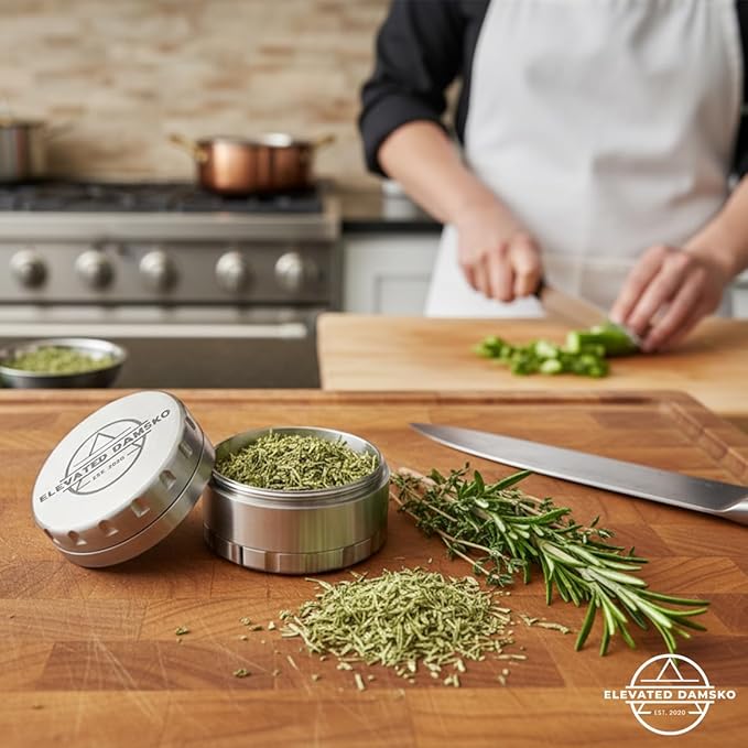 2.5-inch Premium Stainless Steel Culinary Herb & Spice Grinder Mill for Kitchen Use