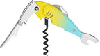 TrueZoo Gillbert Fish Double Hinged Corkscrew, Novelty Wine Key, Waiter’s Corkscrew Bottle Opener