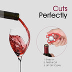 GOBETTER 4 Pcs Wine Foil Cutter Magnetic Design, 4 Stainless Blades Foil Remover Wine Bottles Opener Accessory, Removes Foil Top Effortlessly for Wine Lovers, 2Black 2Red