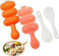 Rice Ball Maker Mold & Sushi Maker Rice Ball Mold with 2 Riceball Shaker and 2 Rice Paddle - Easy to Use Rice Ball Mold Shaker for Perfect Onigiri and Sushi - Fun Kitchen Tool