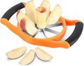 Newness 5.12 Inch Extra Large Apple Slicer, Heavy Duty Apple Slicer 8 Slices, Durable Apple Corer, Stainless Steel Apple Slicer and Corer - for Apple, Potato, Onion and More, Orange