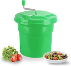 2.5 Gallon Salad Spinner,Large Capacity Vegetable Friuts Salad Dryer,Commercial Manual Salad Mixer for Restaurants Kitchen & Catering,Green & Orange. (Green, 2.5 Gallon)